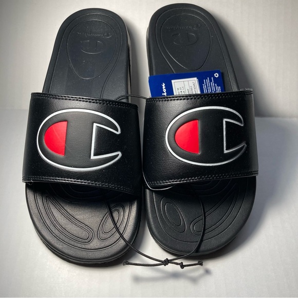 Champion Slide On Sandals Size 4Y - Picture 1 of 8